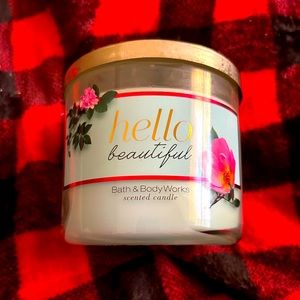 Hello Beautiful 3 wick candle bath and body works